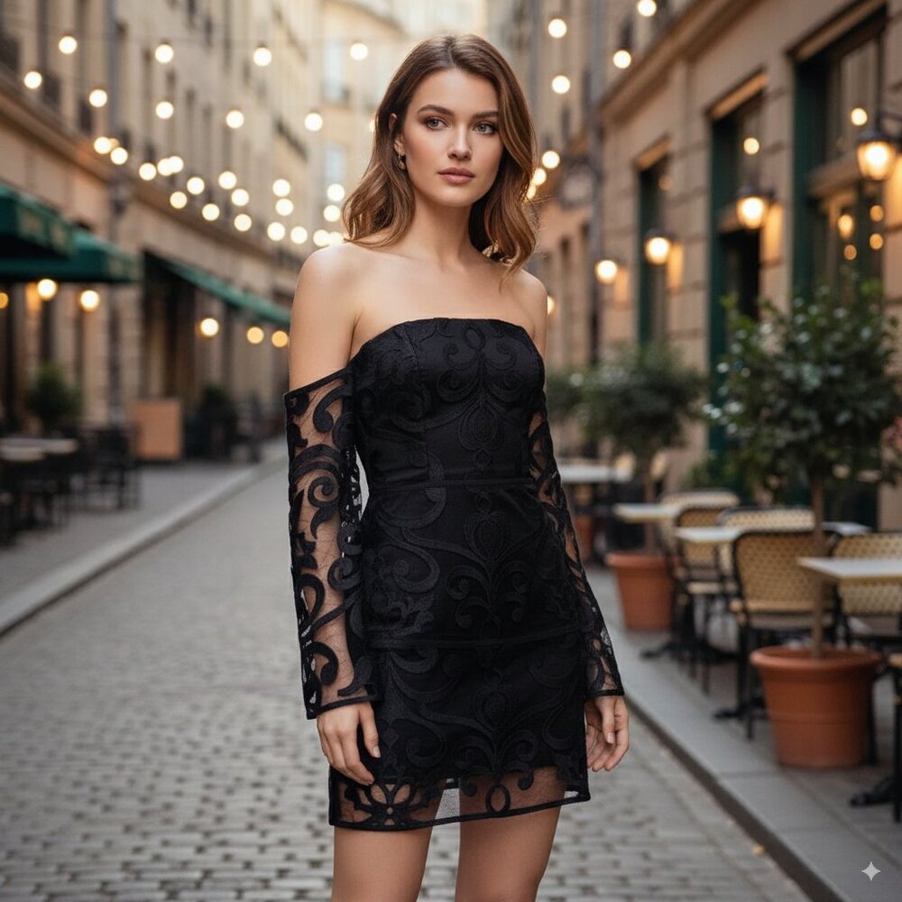 NWT Finders Keepers Alchemy Strapless Dress Black
